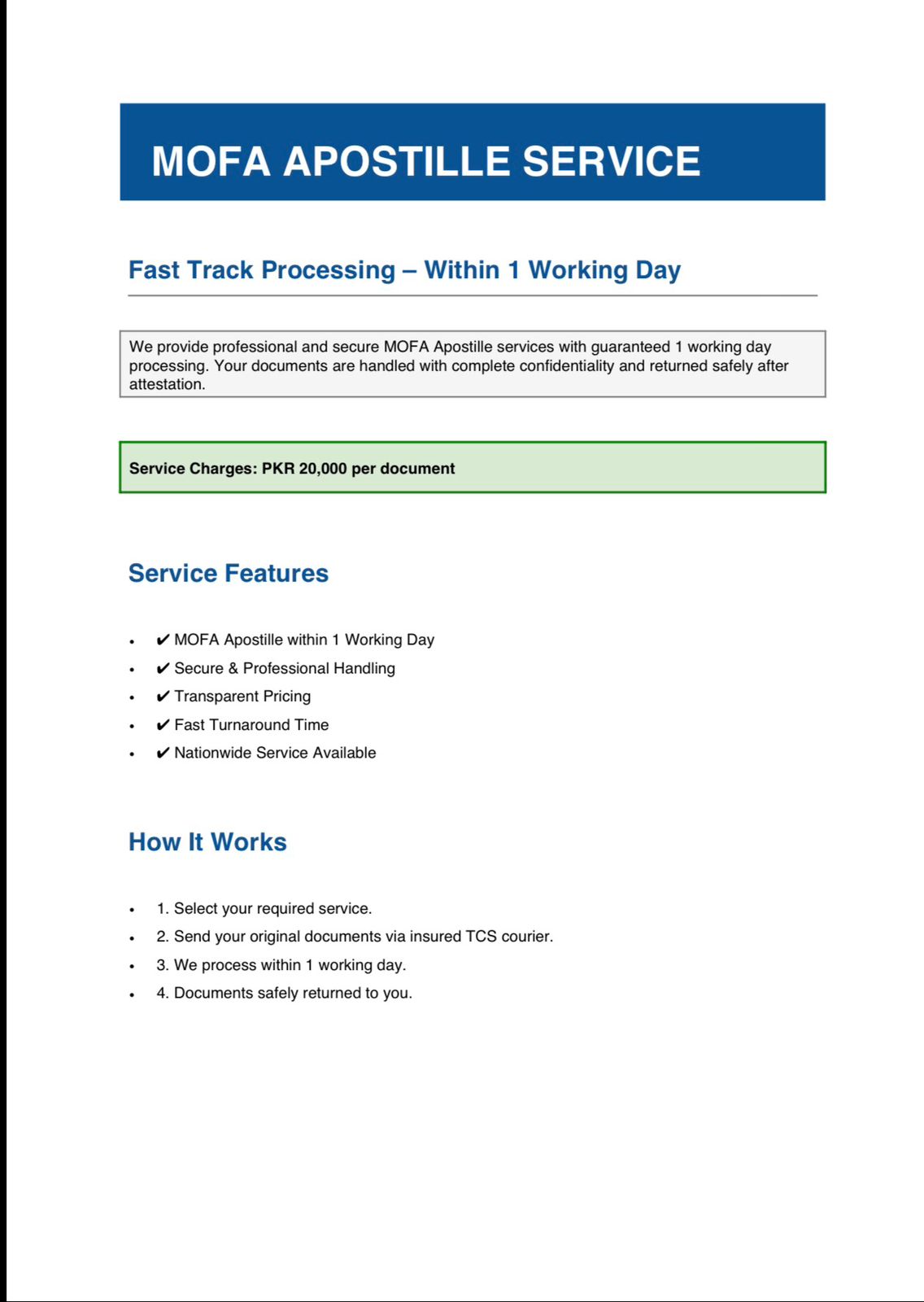 MOFA Apostille Service